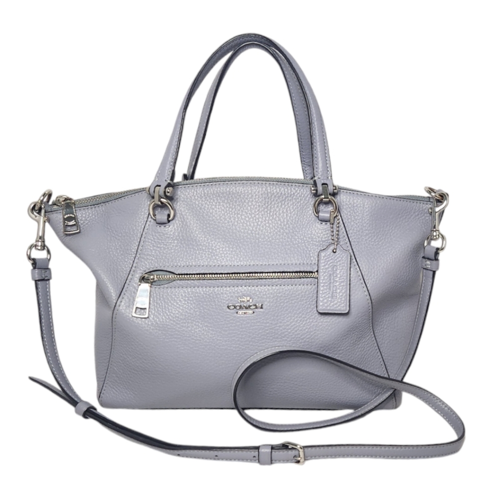 COACH Pebble Leather Prarie Satchel in Twilight